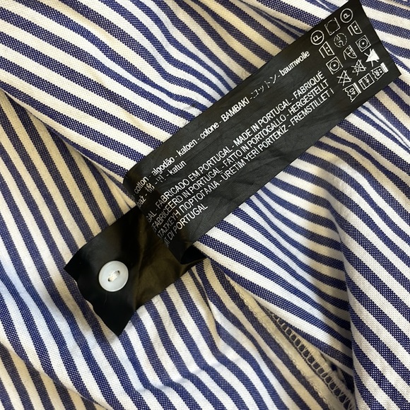 🧡 2/$30 🧡 Zara Woman Premium Denim Collection Short Sleeve Striped Top - Picture 5 of 6